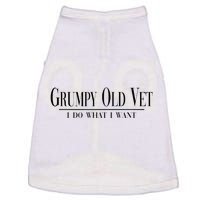 Grumpy Old Vet I Do What I Want Funny Military Veteran Style Doggie Tank