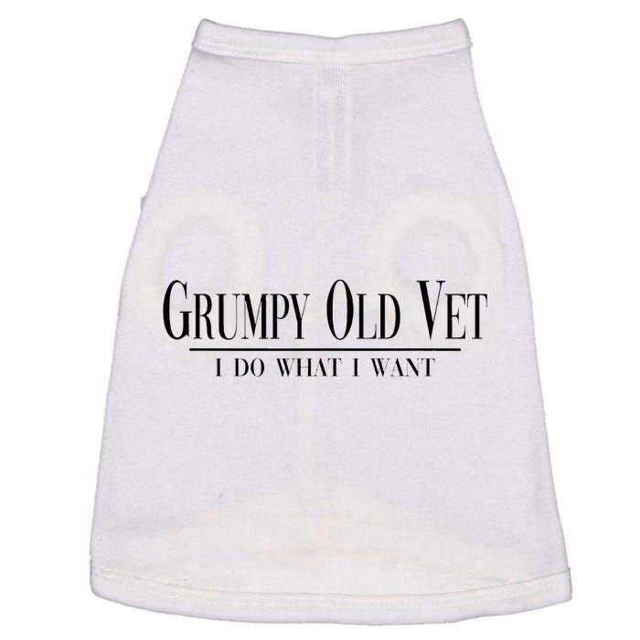 Grumpy Old Vet I Do What I Want Funny Military Veteran Style Doggie Tank