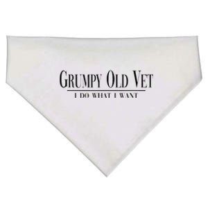 Grumpy Old Vet I Do What I Want Funny Military Veteran Style USA-Made Doggie Bandana