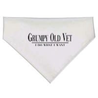 Grumpy Old Vet I Do What I Want Funny Military Veteran Style USA-Made Doggie Bandana