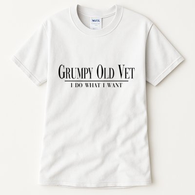 Grumpy Old Vet I Do What I Want Funny Military Veteran Style Tall T-Shirt