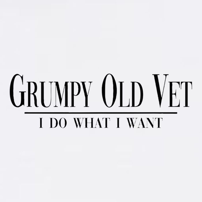 Grumpy Old Vet I Do What I Want Funny Military Veteran Style Flat Bill Trucker Hat