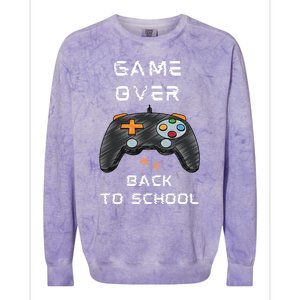 Game OverFunny Video Game Back To School Tee For Gamers Gift Colorblast Crewneck Sweatshirt