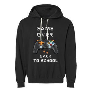 Game OverFunny Video Game Back To School Tee For Gamers Gift Garment-Dyed Fleece Hoodie