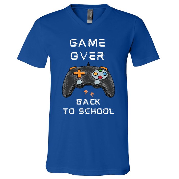 Game OverFunny Video Game Back To School Tee For Gamers Gift V-Neck T-Shirt