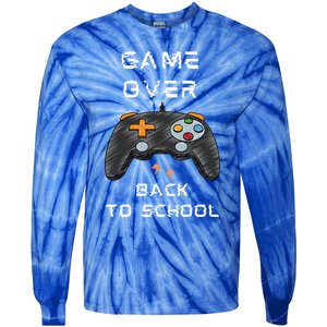 Game OverFunny Video Game Back To School Tee For Gamers Gift Tie-Dye Long Sleeve Shirt