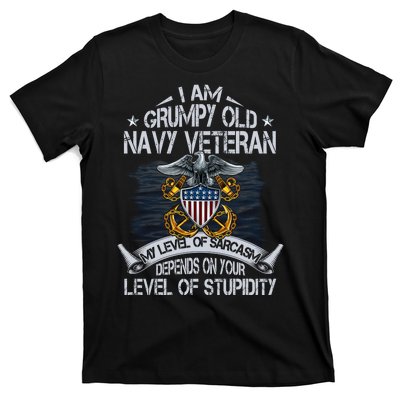 Grumpy Old Veteran Tee Pride Na Vy Sarcasm | Retired Gift T-Shirt