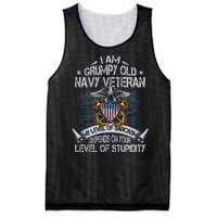 Grumpy Old Veteran Tee Pride Na Vy Sarcasm | Retired Gift Mesh Reversible Basketball Jersey Tank