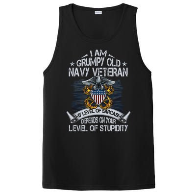 Grumpy Old Veteran Tee Pride Na Vy Sarcasm | Retired Gift PosiCharge Competitor Tank