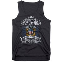 Grumpy Old Veteran Tee Pride Na Vy Sarcasm | Retired Gift Tank Top