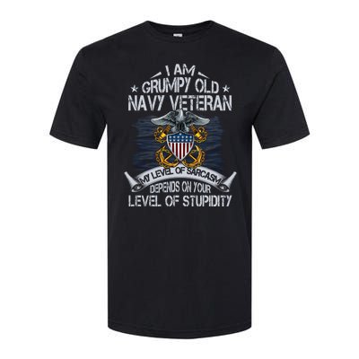 Grumpy Old Veteran Tee Pride Na Vy Sarcasm | Retired Gift Softstyle® CVC T-Shirt