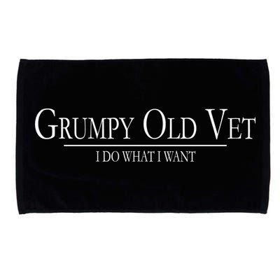 Grumpy Old Vet I Do What I Want Microfiber Hand Towel
