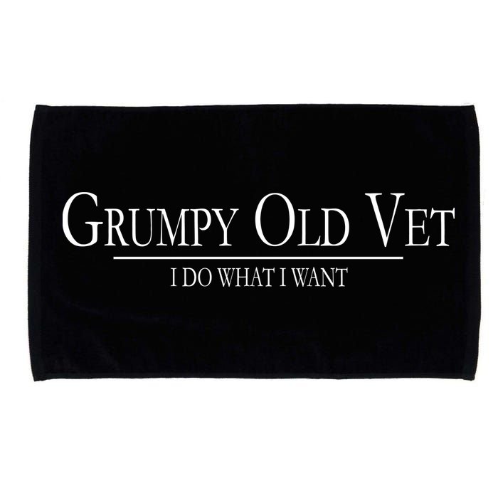 Grumpy Old Vet I Do What I Want Microfiber Hand Towel