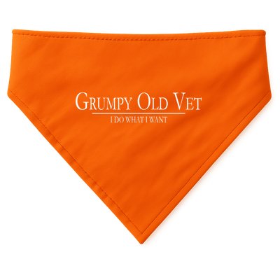 Grumpy Old Vet I Do What I Want USA-Made Doggie Bandana