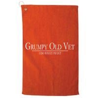 Grumpy Old Vet I Do What I Want Golf Towel