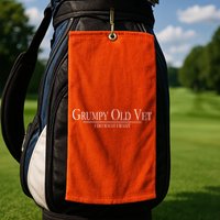 Grumpy Old Vet I Do What I Want Golf Towel