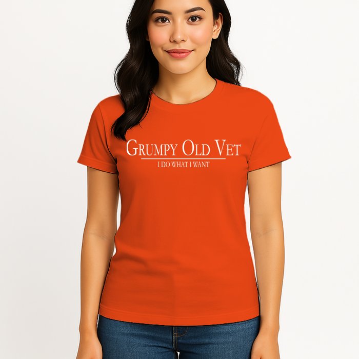 Grumpy Old Vet I Do What I Want Womens T-Shirt