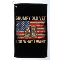 Grumpy Old Vet I Do What I Want Golf Towel