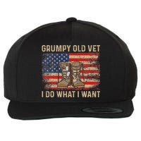 Grumpy Old Vet I Do What I Want Wool Snapback Cap