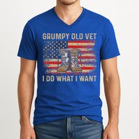 Grumpy Old Vet I Do What I Want V-Neck T-Shirt