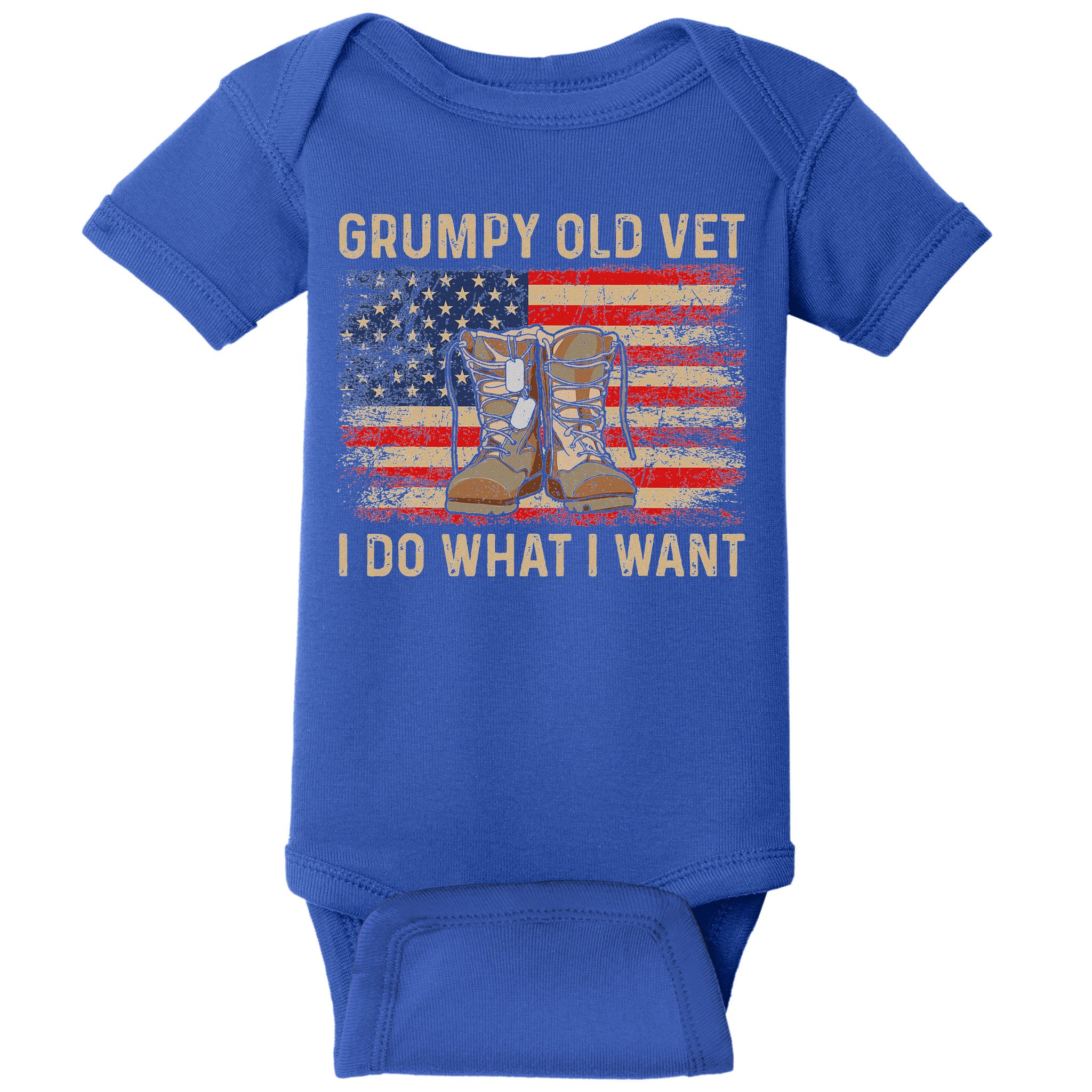 Grumpy Old Vet I Do What I Want Baby Bodysuit