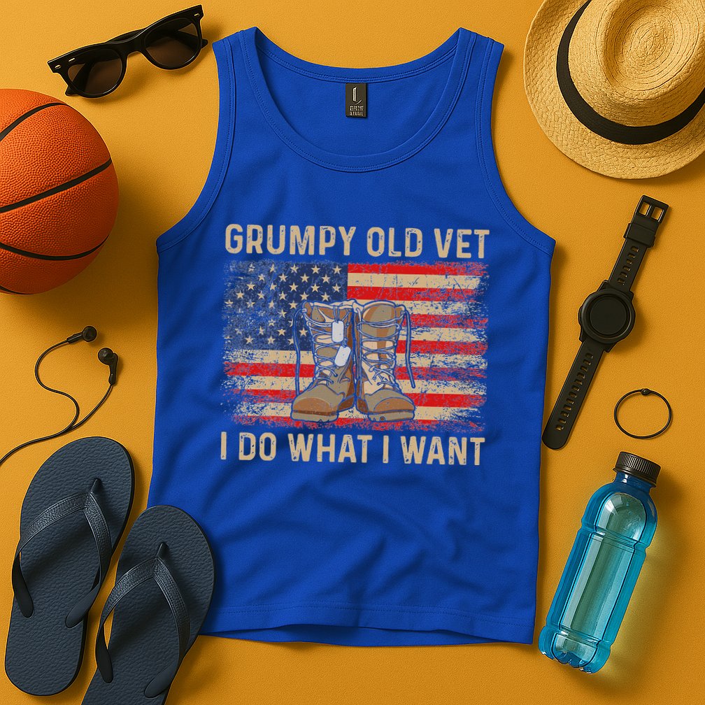 Grumpy Old Vet I Do What I Want Tank Top