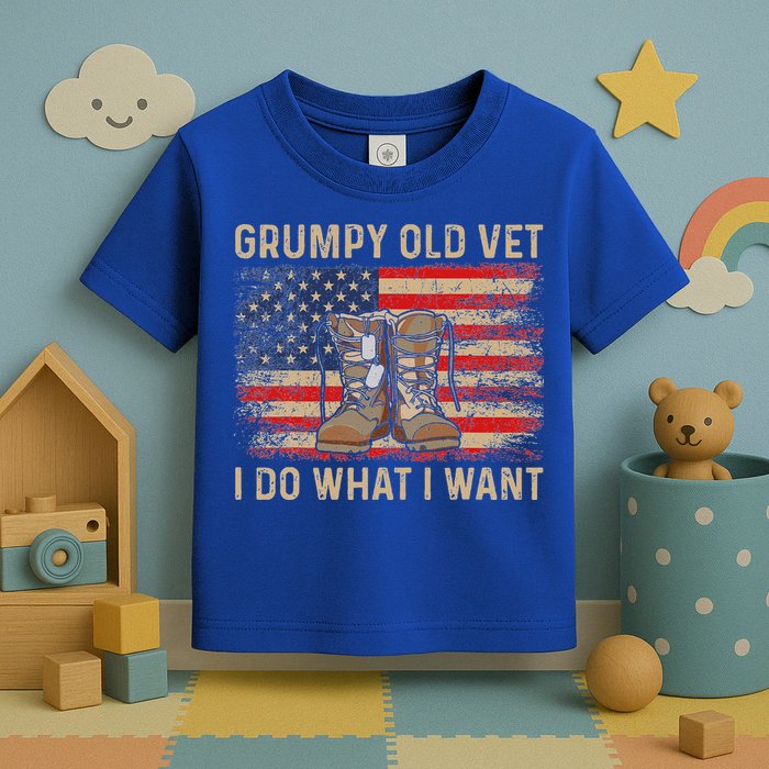 Grumpy Old Vet I Do What I Want Toddler T-Shirt