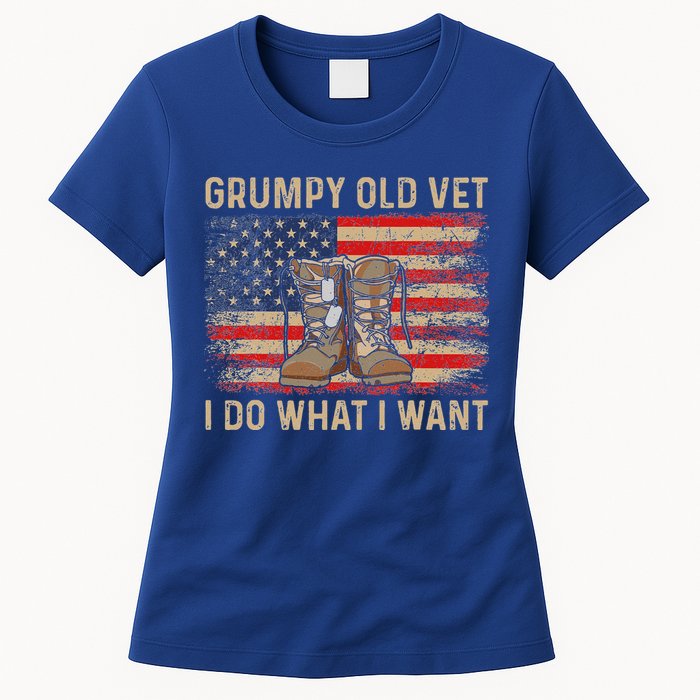 Grumpy Old Vet I Do What I Want Womens T-Shirt