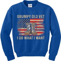 Grumpy Old Vet I Do What I Want Kids Sweatshirt