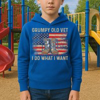 Grumpy Old Vet I Do What I Want Kids Hoodie