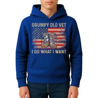 Grumpy Old Vet I Do What I Want Kids Hoodie