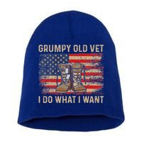 Grumpy Old Vet I Do What I Want Short Acrylic Beanie