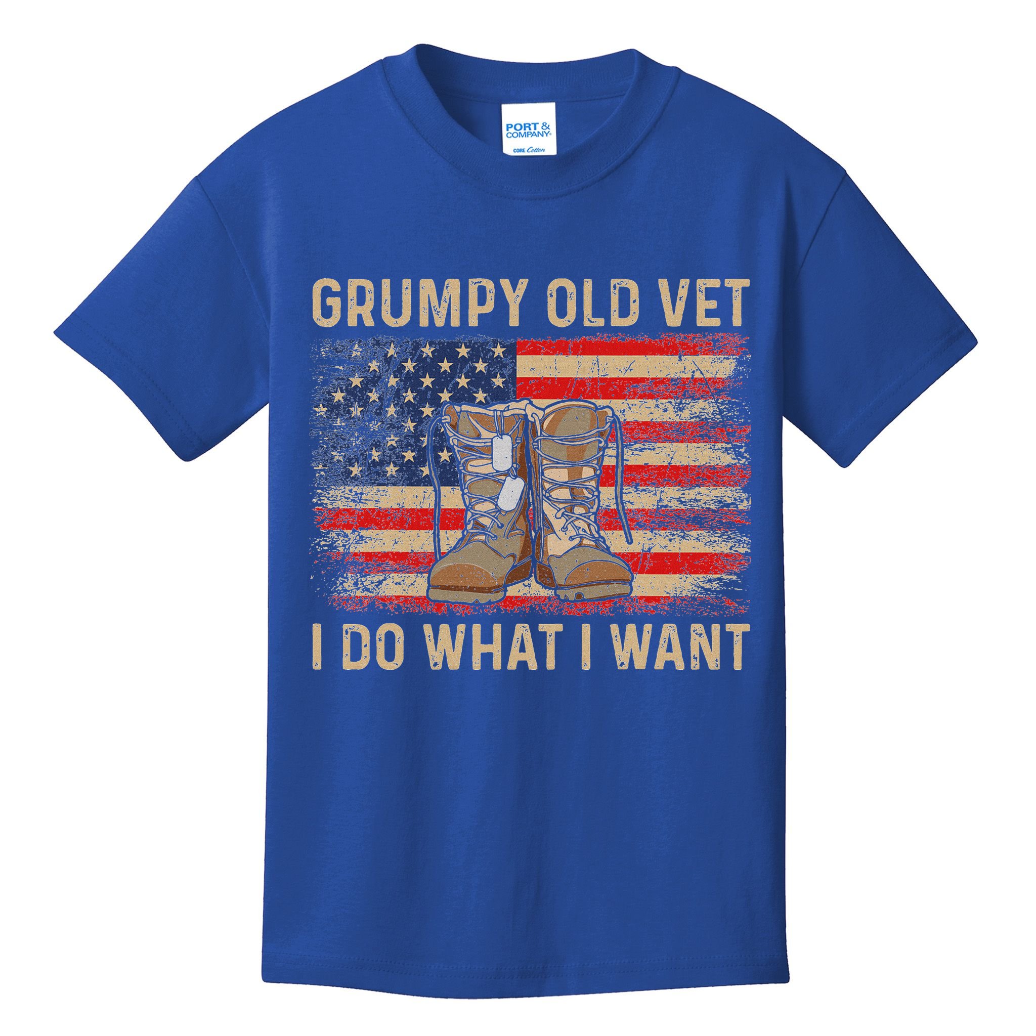 Grumpy Old Vet I Do What I Want Kids T-Shirt