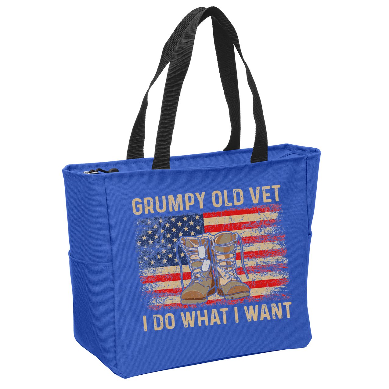 Grumpy Old Vet I Do What I Want Zip Tote Bag