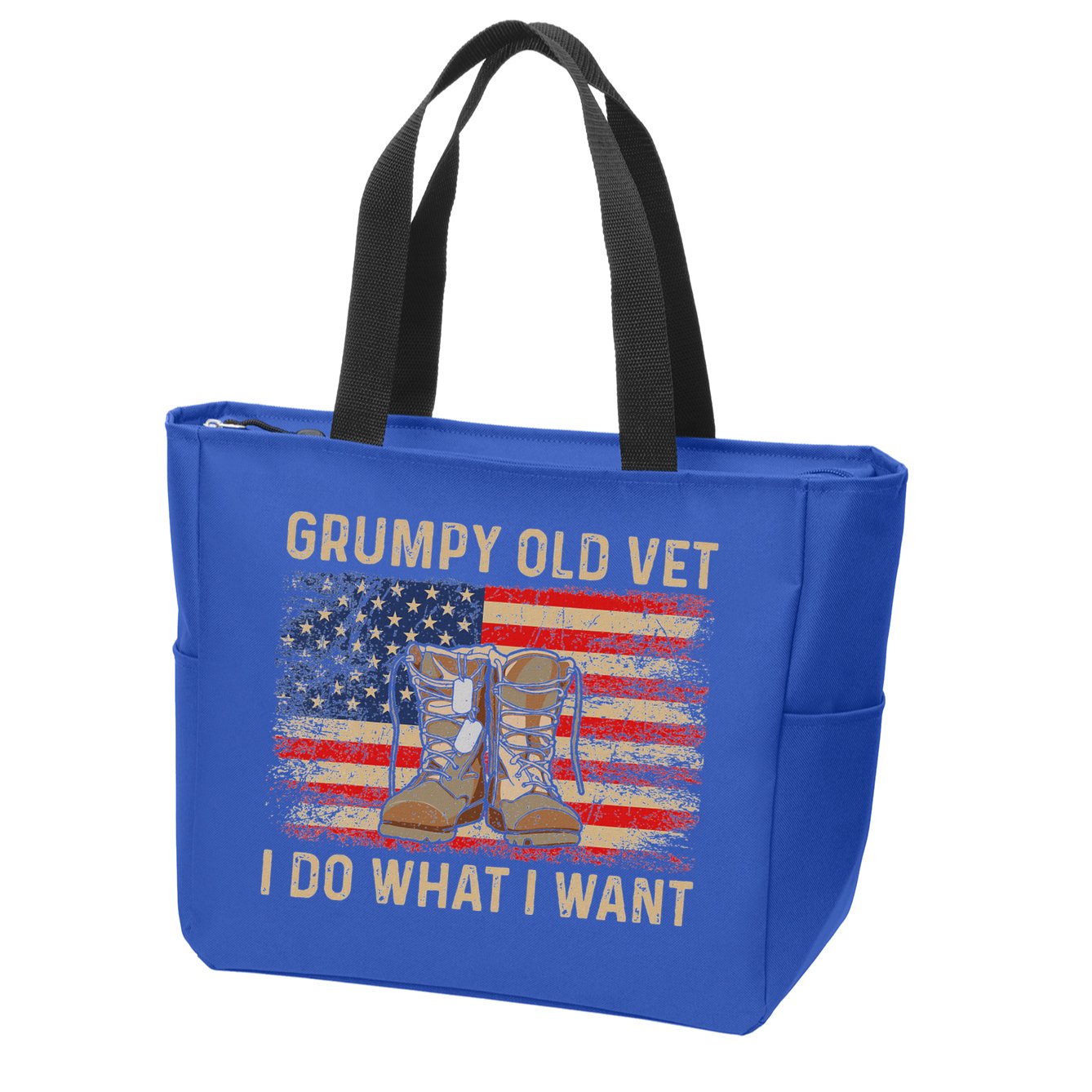 Grumpy Old Vet I Do What I Want Zip Tote Bag