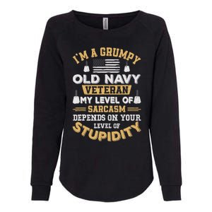 Grumpy Old Veteran Patriotic Funny Military Veteran Usa Womens California Wash Sweatshirt