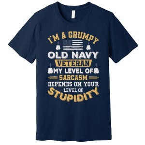 Grumpy Old Veteran Patriotic Funny Military Veteran Usa Premium T-Shirt