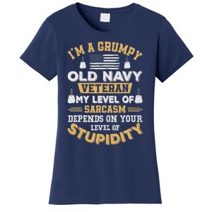 Grumpy Old Veteran Patriotic Funny Military Veteran Usa Women's T-Shirt