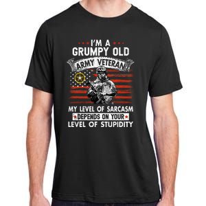 Grumpy Old Veteran Tee Pride Army Sarcasm Retired Adult ChromaSoft Performance T-Shirt