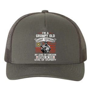 Grumpy Old Veteran Tee Pride Army Sarcasm Retired Yupoong Adult 5-Panel Trucker Hat