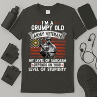 Grumpy Old Veteran Tee Pride Army Sarcasm Retired T-Shirt