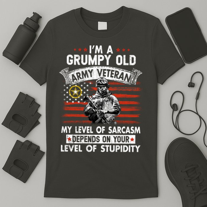 Grumpy Old Veteran Tee Pride Army Sarcasm Retired T-Shirt