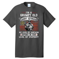 Grumpy Old Veteran Tee Pride Army Sarcasm Retired Tall T-Shirt