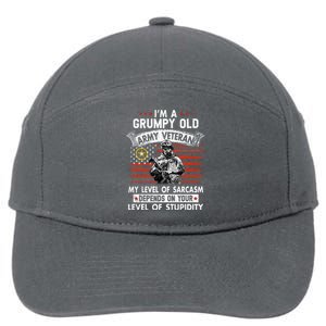 Grumpy Old Veteran Tee Pride Army Sarcasm Retired 7-Panel Snapback Hat