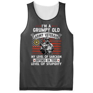 Grumpy Old Veteran Tee Pride Army Sarcasm Retired Mesh Reversible Basketball Jersey Tank