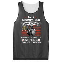 Grumpy Old Veteran Tee Pride Army Sarcasm Retired Mesh Reversible Basketball Jersey Tank