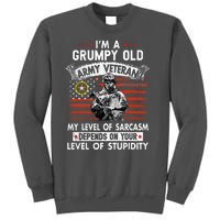 Grumpy Old Veteran Tee Pride Army Sarcasm Retired Tall Sweatshirt