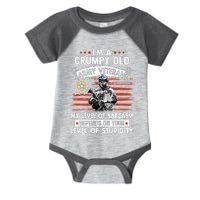 Grumpy Old Veteran Tee Pride Army Sarcasm Retired Infant Baby Jersey Bodysuit