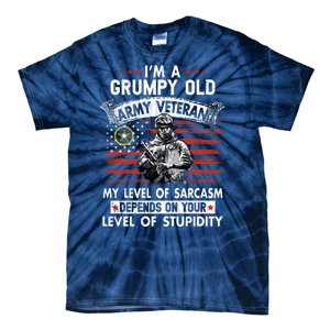 Grumpy Old Veteran Tee Pride Army Sarcasm Retired Tie-Dye T-Shirt