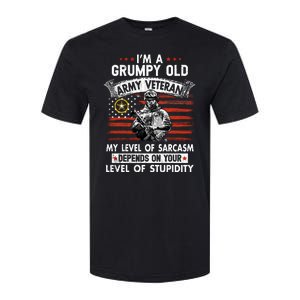 Grumpy Old Veteran Tee Pride Army Sarcasm Retired Softstyle CVC T-Shirt